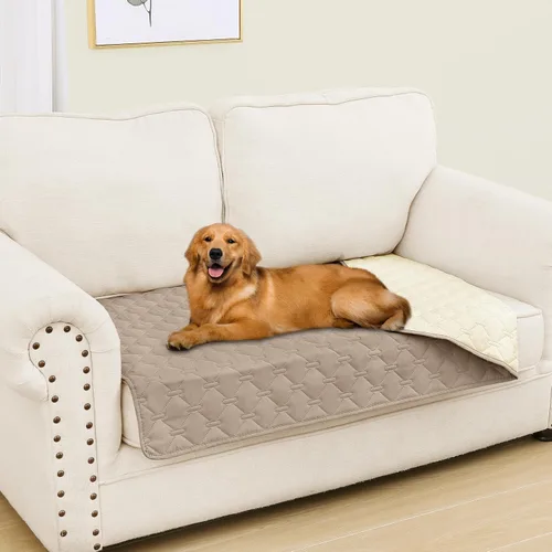 Miniatura 109 de Smiry Funda Impermeable para Cama de Perro, Manta Suave Reversible para Mascotas, Lavable a Prueba de Fugas para Gatos y Perros, Funda para Sofá