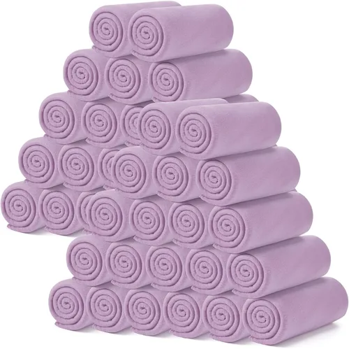 Miniatura 9 de Kinlop Manta de forro polar a granel de 60 x 50 pulgadas, suave, ligera y acogedora, manta cálida de felpa para mascotas, para cama, sofá, hogar