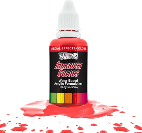Miniatura 11 de U.S. Art Supply Pintura acrílica rosa neón para aerógrafo, 8 onzas, lista para rociar, pintura con pincel de aire para uñas, modelos, tela, pintura