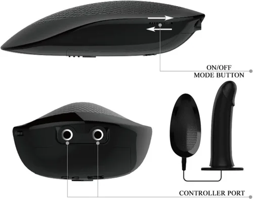 Miniatura 4 de Consolador vibrador negro con arnés de correa, consolador flexible de silicona con eje hueco para hombres y adultos, juguetes sexuales con control