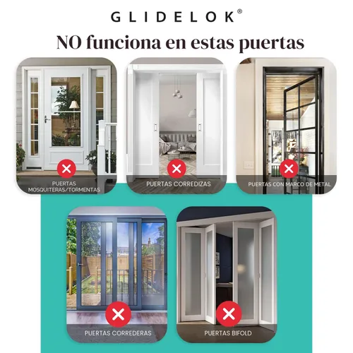 Miniatura 6 de GlideLok - Paquete de 2 cerraduras superiores de seguridad para niños para puertas interiores y exteriores Bloquea y desbloquea desde ambos