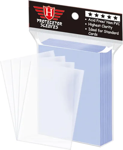 100 fundas transparentes para tarjetas intercambiables, fundas de plástico suave para tarjetas de béisbol, tarjetas deportivas, tarjetas de juego
