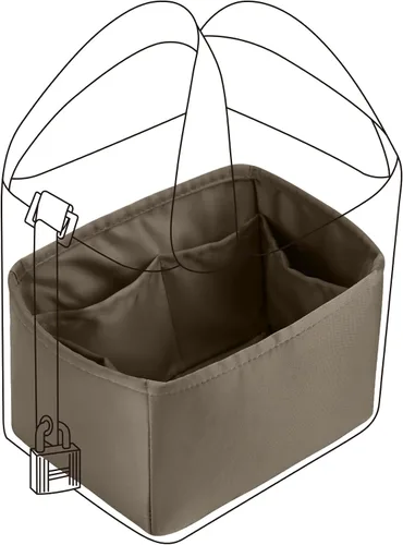 DGAZ Organizador de bolso, sedoso y suave, seda, bolso de mano de lujo en moldeadores de bolsa, para mujer, se adapta a picotin1822Bags (gris etupe,