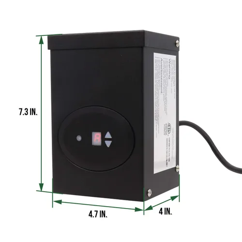 Miniatura 5 de GKOLED Transformador de bajo voltaje de 120 W con certificación ETL con fotocélula y temporizador, 120 V CA a 12 V CA paquete de alimentación