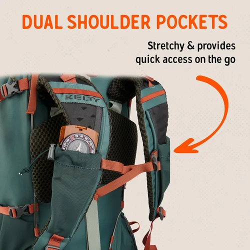 Miniatura 8 de Kelty Glendale - Mochila de marco interno de 65 L a 105 L, paquete de senderismo para varios días, suspensión ajustable, ajuste personalizado