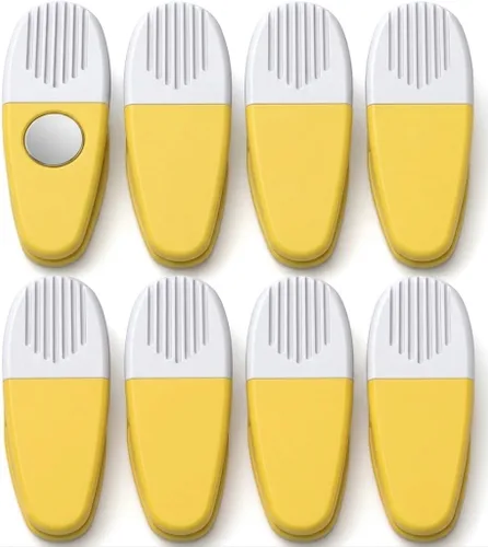 Miniatura 10 de Clips de plástico grueso con imán de neodimio - 3-1/4" de longitud - Durable versátil multiusos (transparente)