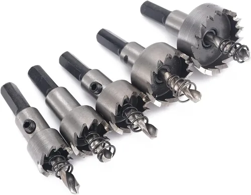 Miniatura 2 de Cortador de carburo de fresado de 5 piezas de cabezal de carburo de 0.630-1.181 in, juego de sierra de taladro HSS de 0.630-1.181 in, abridor