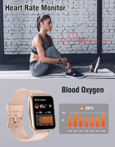 Miniatura 4 de Rastreador de fitness, relojes inteligentes para mujeres y hombres (Hacer/Atender llamadas), reloj inteligente de 1.85" para iPhone/teléfonos
