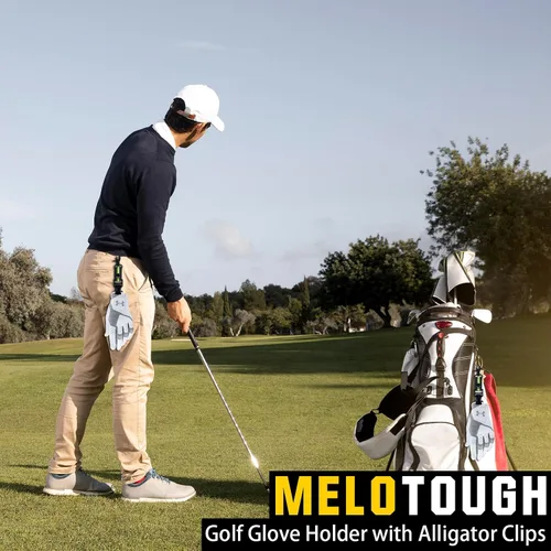 Miniatura 4 de MELOTOUGH Clip para guantes de golf, clips para cinturón con pinzas de cocodrilo para guantes de trabajo, guantes de construcción, accesorios