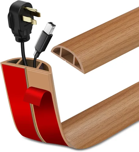 Miniatura 7 de Cubierta de Cable para Piso Autoadhesiva Ocultador de Cables Cubiertas de Cable de Extensión para Piso Protector de Cable de Alimentación para Piso