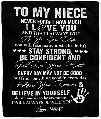 Miniatura 36 de Manta personalizada con texto en inglés «To My Niece», de Aunt Auntie Uncle Always Remember How Much I Love You Moon Butterfly Birthday Christmas