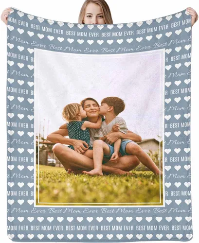 Miniatura 41 de D-Story Manta personalizada con fotos, manta de fotos personalizada con cualquier texto, manta de forro polar personalizada para cama, sofá
