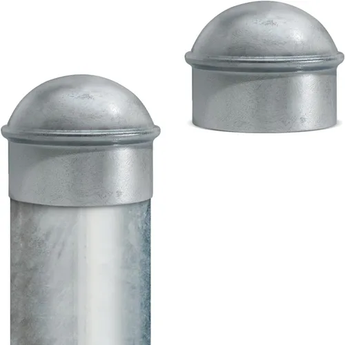 Miniatura 17 de VIVIDA Tapas de poste de enlace de cadena de 4 pulgadas, tapas de poste de valla galvanizadas, para tubo de 4 pulgadas de diámetro exterior, piezas