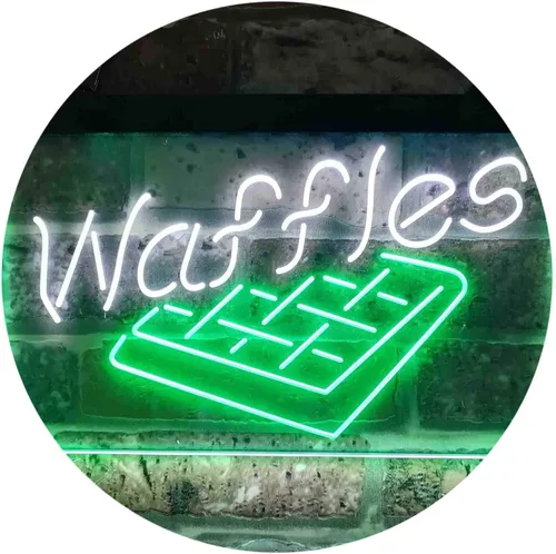 Miniatura 17 de ADVPRO Waffles Snack Café - Letrero de neón LED de doble color, azul y rojo, 12 x 8 pulgadas st6s32-i3820-br