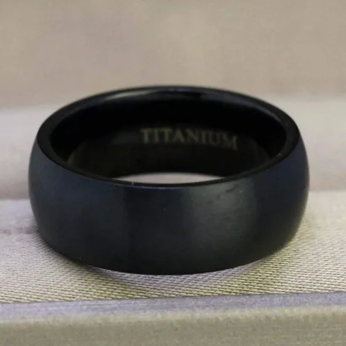 Miniatura 6 de LOVERSRING - Juego de anillos de boda para pareja, para ella y para él, anillo para mujer chapado en oro de color negro y de 18 quilates