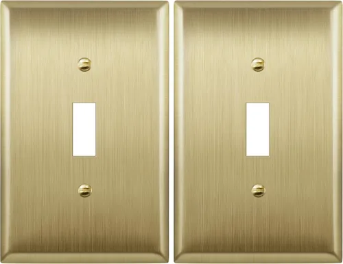 Miniatura 25 de LIDER Placa de Pared de Metal para Interruptor de Luz de Palanca, Cubierta de Interruptor de Acero Inoxidable, Resistente a la Corrosión