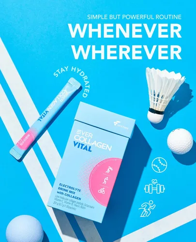 Miniatura 6 de Vital Hydration Electrolytes Powder Drink Mix Single Serve 1,000 mg de colágeno sin azúcar, Vitaminas Biotina B1 Niacina Rehidratación Rápida