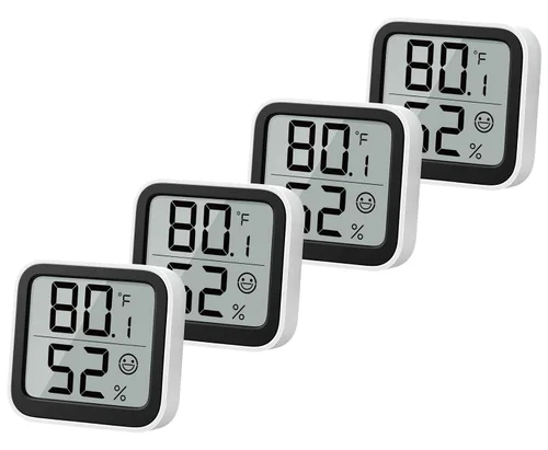 Miniatura 8 de NOKLEAD Termómetro Medidor de Humedad Interior Mini Higrómetro Monitor Dispositivo de Medición de Temperatura de Habitación con Icono de Cara