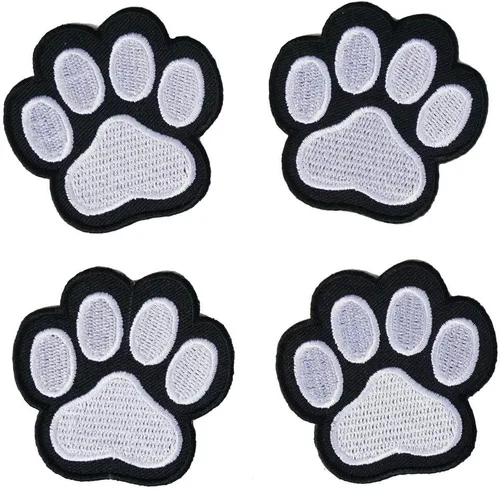 Miniatura 3 de Graphic Dust Parche bordado para planchar con estampado de pata para perro, cachorro, vida silvestre, linda mochila para camping, senderismo