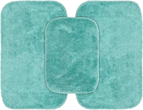 Miniatura 59 de Garland Rug 2 alfombras de baño tradicionales de nailon lavables color morado (17 x 24 pulgadas, 21 x 34 pulgadas), suaves, absorbentes y elegantes