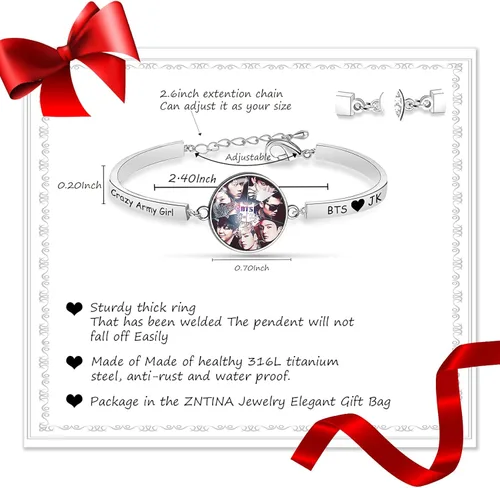 Miniatura 2 de G-Ahora BT Army Jewelry Crazy Army Girl Bracelet Kpop BT Bangtan Boys Bracelet Gift For BT Fans