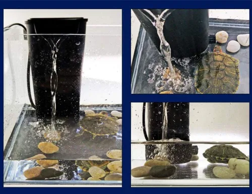 Miniatura 4 de LONDAFISH Filtro de tortuga de nivel de agua ultra bajo, filtro sumergible de acuario de 600 l/h con oxigenación en cascada, funcionamiento