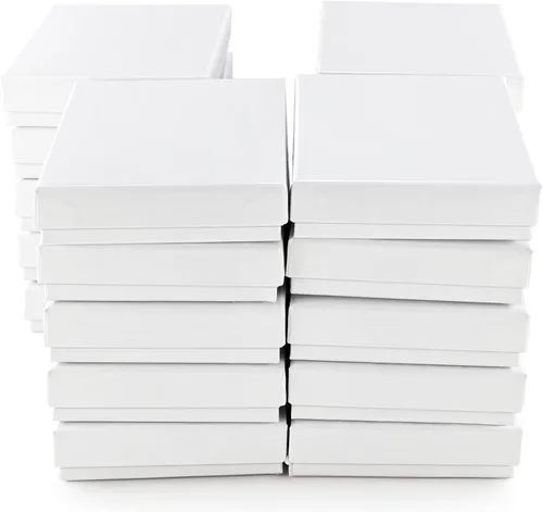 Miniatura 2 de batifine Cajas de regalo de joyería de cartón, paquete de 40 unidades, 3.5 x 3.5 x 1 pulgadas, caja de regalo pequeña con tapas, caja de joyería