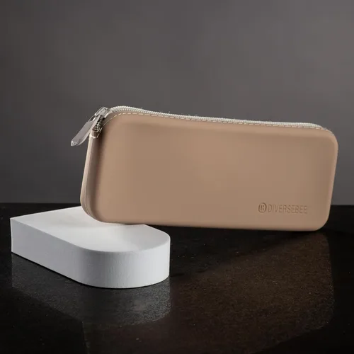 Miniatura 4 de DIVERSEBEE Estuche de silicona suave, estuche estético para lápices con cremallera, bonita bolsa para bolígrafos para la escuela, suministros
