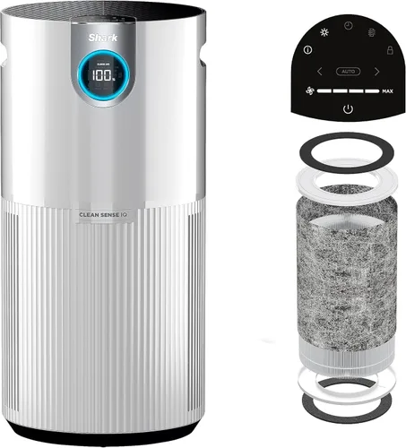 SHARK UA205 - Purificador de aire Nanoseal HEPA MAX con Clean Sense, cubre 1350 pies cuadrados, habitación XL, captura el 99.98% del polvo y los