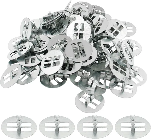 Litoexpe 100 clips de mecha de madera, base redonda de mecha de vela, clip de base de mecha de metal, pestañas de sostenedor de mechas de madera