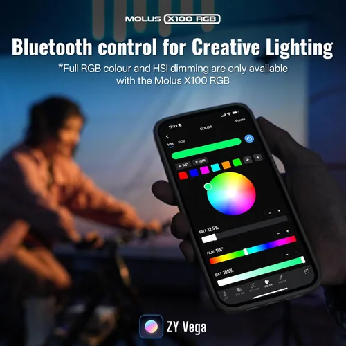Miniatura 7 de ZHIYUN MOLUS X100 RGB PRO 100W Luz de Vídeo [Oficial] V2 Versión Mejorada Iluminación Profesional para Fotografía Portátil Salida Continua