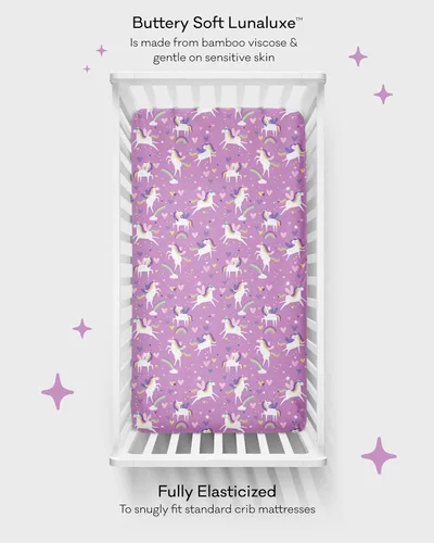 Miniatura 4 de Little Sleepies Sábanas de cuna para bebé, sábanas de cuna de viscosa muy suave de bambú para niños y niñas, sábana de cama para niños, sábana