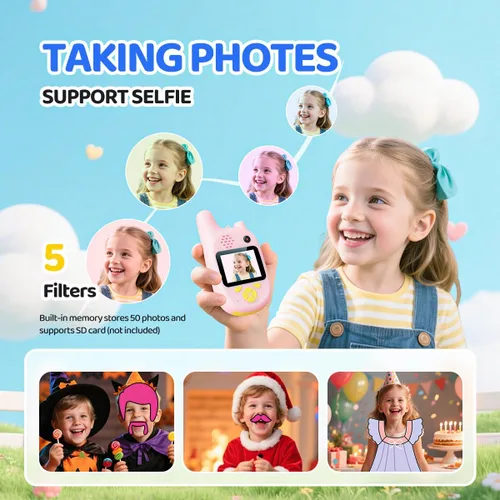 Miniatura 7 de Juguetes electrónicos para niños, video walkie-talkie y cámara, radio bidireccional de larga distancia Walkies talkies, fotos, mensajes de voz