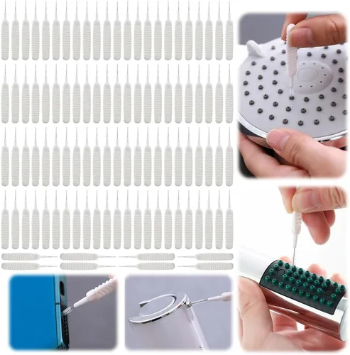 Miniatura 8 de Cepillo de limpieza de cabezal de ducha para agujeros pequeños, herramientas de limpieza de ducha multifuncionales, boquilla antiobstrucción