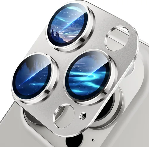 Protector de lente de cámara para iPhone 15 Pro/iPhone 15 Pro Max, cubierta de cámara de aleación de metal con accesorios de protector de pantalla