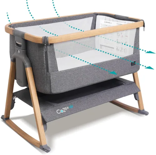 Miniatura 13 de Tutti Bambini CoZee® Moisés y Cuna de Cabecera 2 en 1 para Bebé - Moisés de Cabecera de Plegado Rápido, Cuna para Bebé con 6 Alturas de Colchón