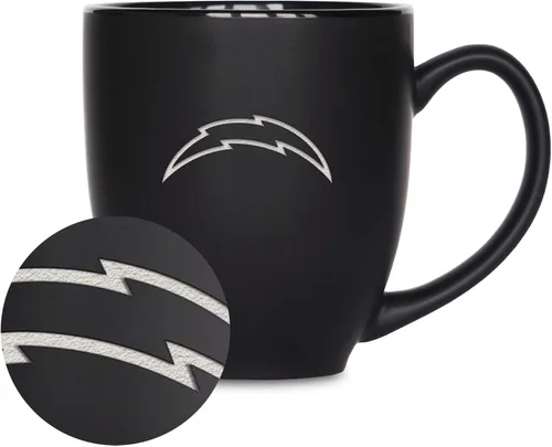 Miniatura 29 de Rico Industries Taza Bistro Mate Negra de Fútbol Americano NFL de 15 onzas - Para Bebidas Calientes o Frías - Logotipo del Equipo Grabado para una
