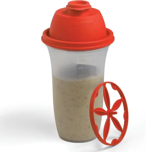 Miniatura 7 de SIGNORA WARE Shaker Bottles Botella de plástico para batido de proteínas de 17 onzas para batidos y licuados de reemplazo de comidas, bebidas