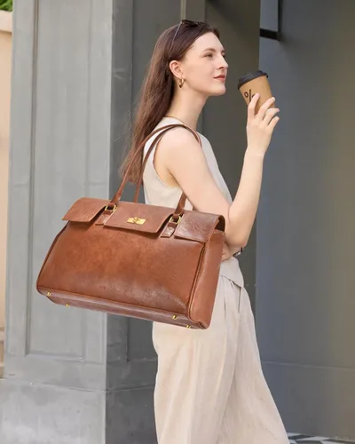 Miniatura 2 de LOVEVOOK Bolso de Mensajero para Computador Portátil para Mujeres, Bolso de Hombro Cruzado para Computador y Negocios, Profesional, Bolso de Mano