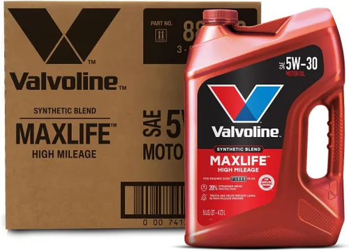 Miniatura 75 de Valvoline - Aceite de motor de mezcla sintética SAE 10W-40 de alto millaje, con MaxLife Technology, 5 cuartos de galón