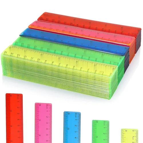 Miniatura 8 de Zonon 200 reglas rectas flexibles de plástico transparente a granel con pulgadas y centímetros, regalo para el primer día de escuela