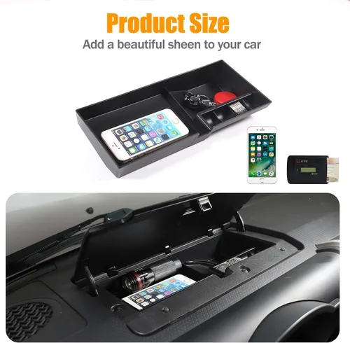 Miniatura 3 de Bandeja de almacenamiento para salpicadero, caja de almacenamiento compatible con Toyota FJ Cruiser 2007-2021, organizador de consola central