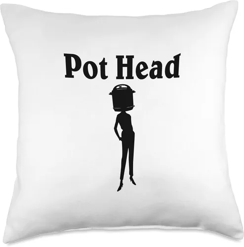 Instant Pot Head Funny Almohada de tiro 18x18, multicolor