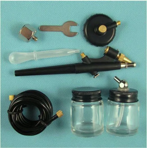 Miniatura 2 de Kit de cepillo de aire Hobby Aerógrafo Pistola Pulverizadora Herramienta Modelo de Coche Juego de Pintura Aerógrafa