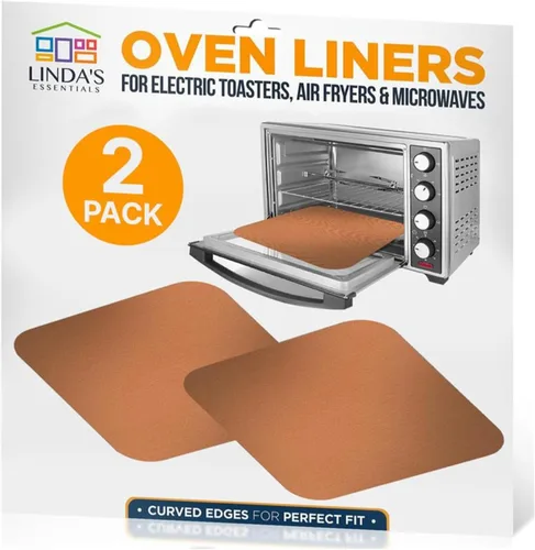 Miniatura 14 de Revestimientos para horno tostador para la parte inferior del horno (paquete de 4) revestimientos reutilizables antiadherentes resistentes al calor