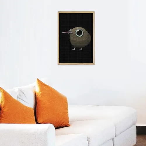 Miniatura 6 de Kit de pintura de diamante con diseño de pájaro kiwi gordo lindo y cuadrado completo, manualidades para decoración de pared del hogar