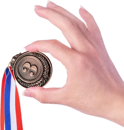 Miniatura 5 de Favide 24 medallas de oro y plata de bronce, medallas ganadoras de premios de oro y plata para competiciones, fiestas, estilo olímpico, 2 pulgadas