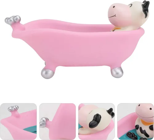 Miniatura 6 de Barra de jabón para niños, bandeja de baño rosa, bandejas de baño para mostrador, platos para niños, bandeja de baño, bandeja de inodoro, caja