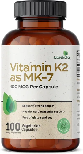 Miniatura 3 de Futurebiotics Vitamina K2 como MK-7 100 mcg, apoya huesos fuertes, sin OMG, 100 cápsulas vegetarianas