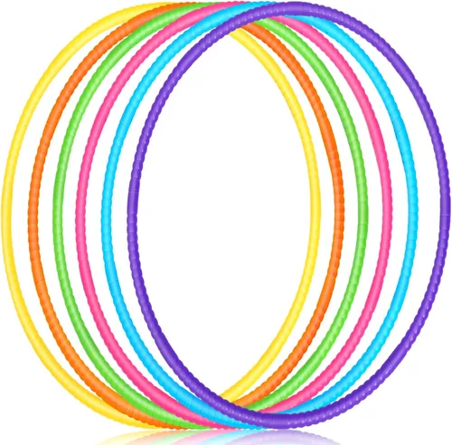 Miniatura 11 de Sratte 6 piezas de aros de ejercicio desmontables ajustables, aros de plástico que se unen con clic, anillo de juguete, color, juguetes de patio